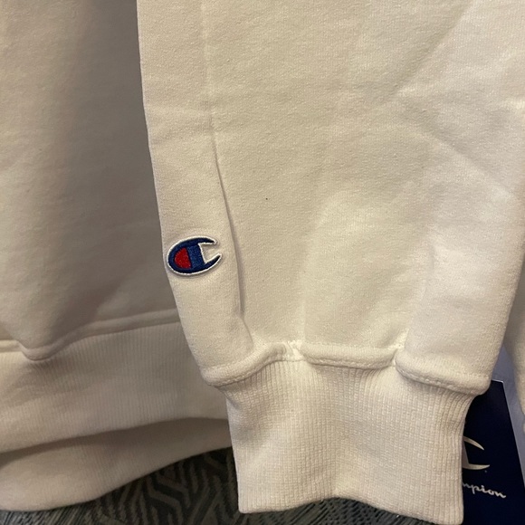 NWT Champion Powerblend Fleece Mens Long Sleeve Hoodie Big and Tall. 2XB. White - Picture 14 of 15